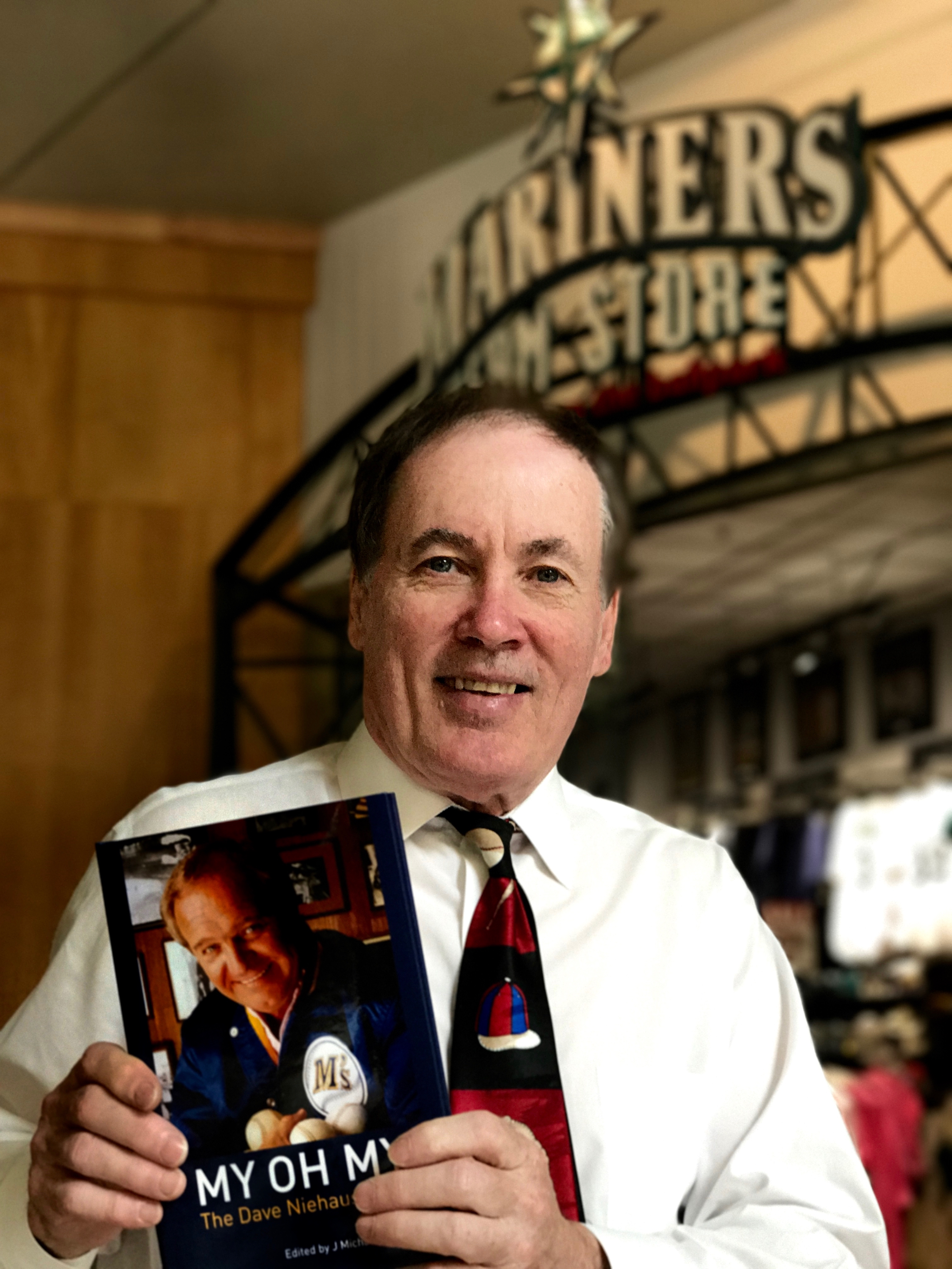 The author Billy Mac at the Alderwood Mall Mariner's Team Store. Photo by Patrick Robinson