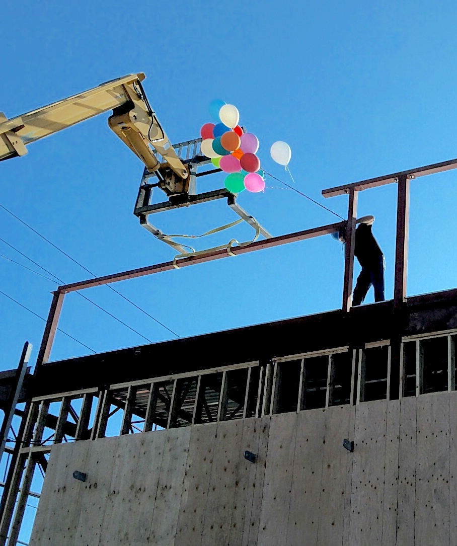 Final beam of Highline Heritage Museum