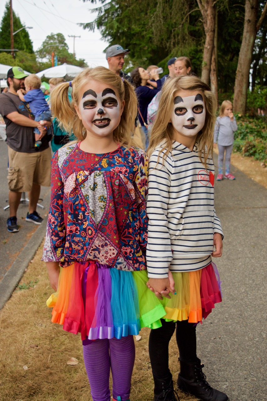 Face painted girls
