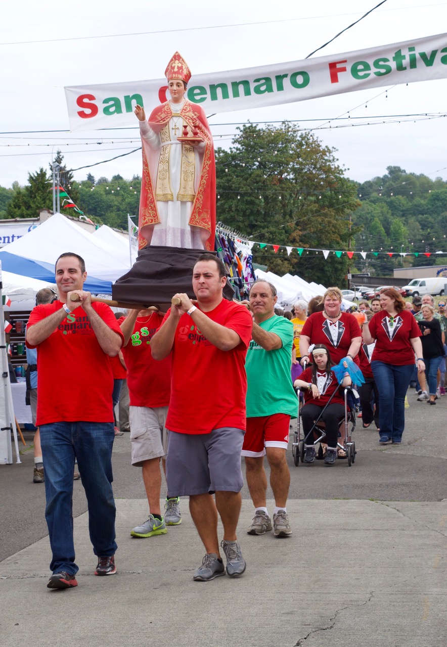 San Gennaro Procession featured  Patron Saint of Naples, the Blood Miracle of St. Gennaro. Photo by Kim Robinson