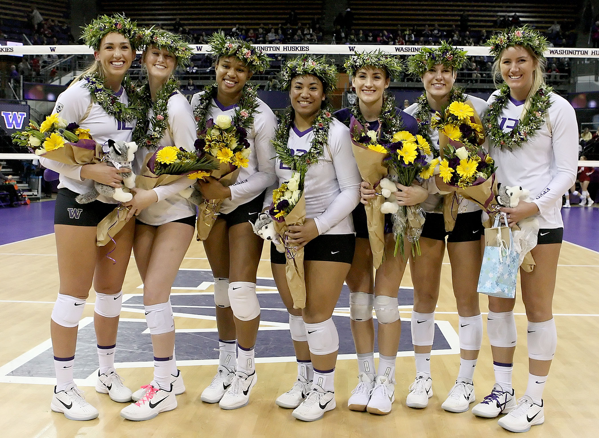 Seven UW seniors were honored before their last home game