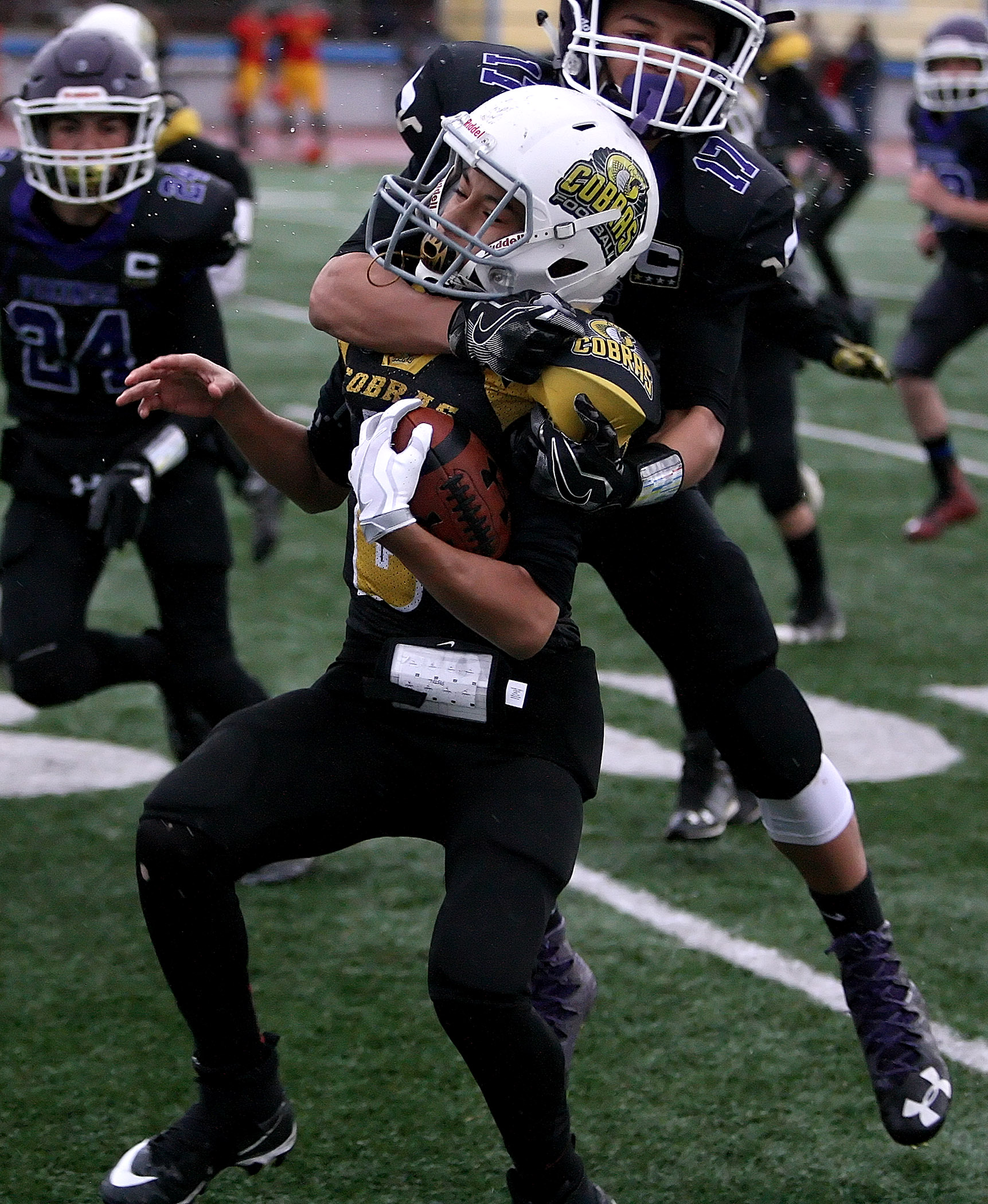 Lake Stevens Vikings and the Pasco Cobras. Final score was the Vikings 36, Cobras 0.