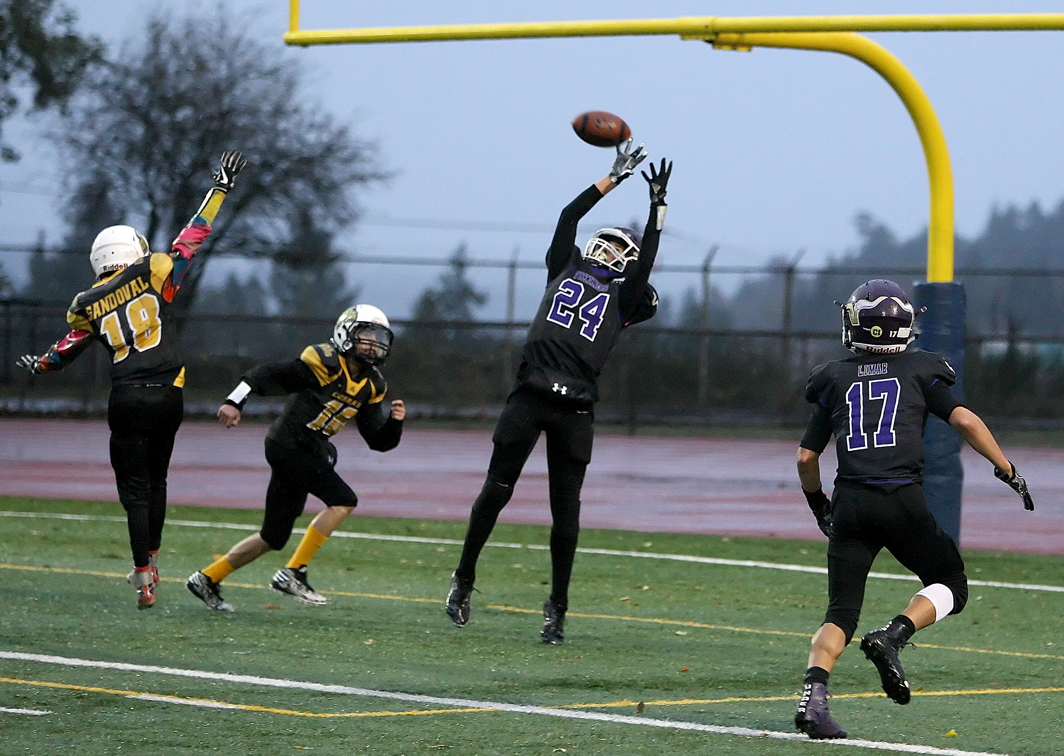 Lake Stevens Vikings and the Pasco Cobras. Final score was the Vikings 36, Cobras 0. Photo by Kurt Howard