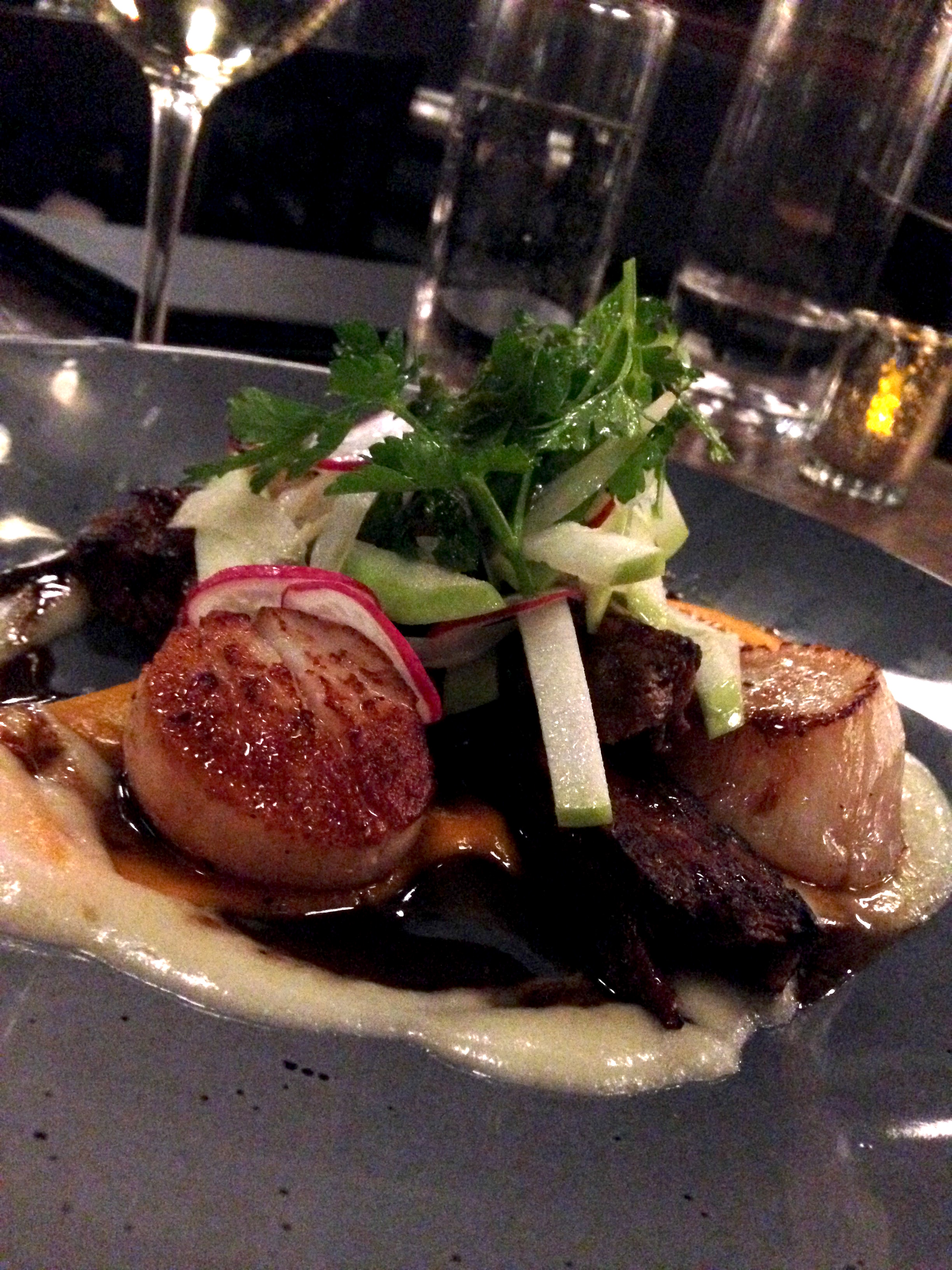 Scallops with pork