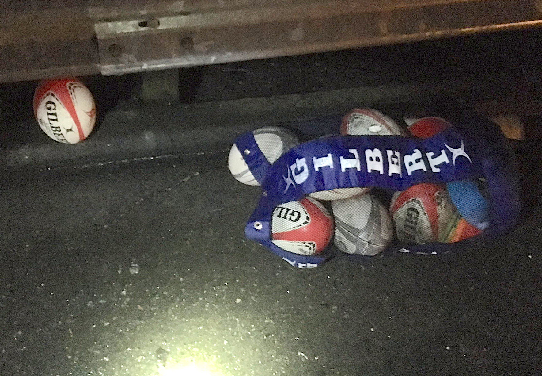 Rugby balls at the scene