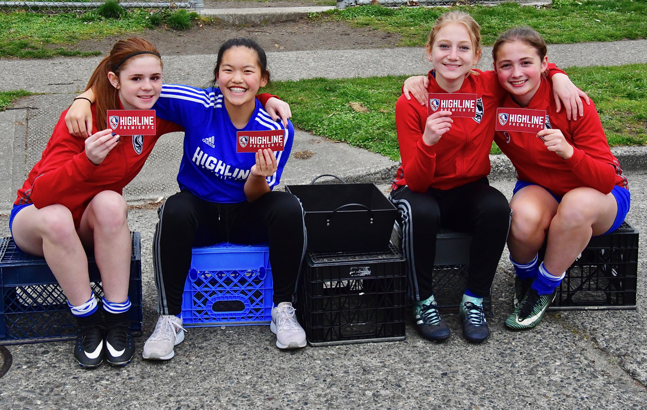 Big fans and members of the Highline Premier Football Club. Photo by Patrick Robinson