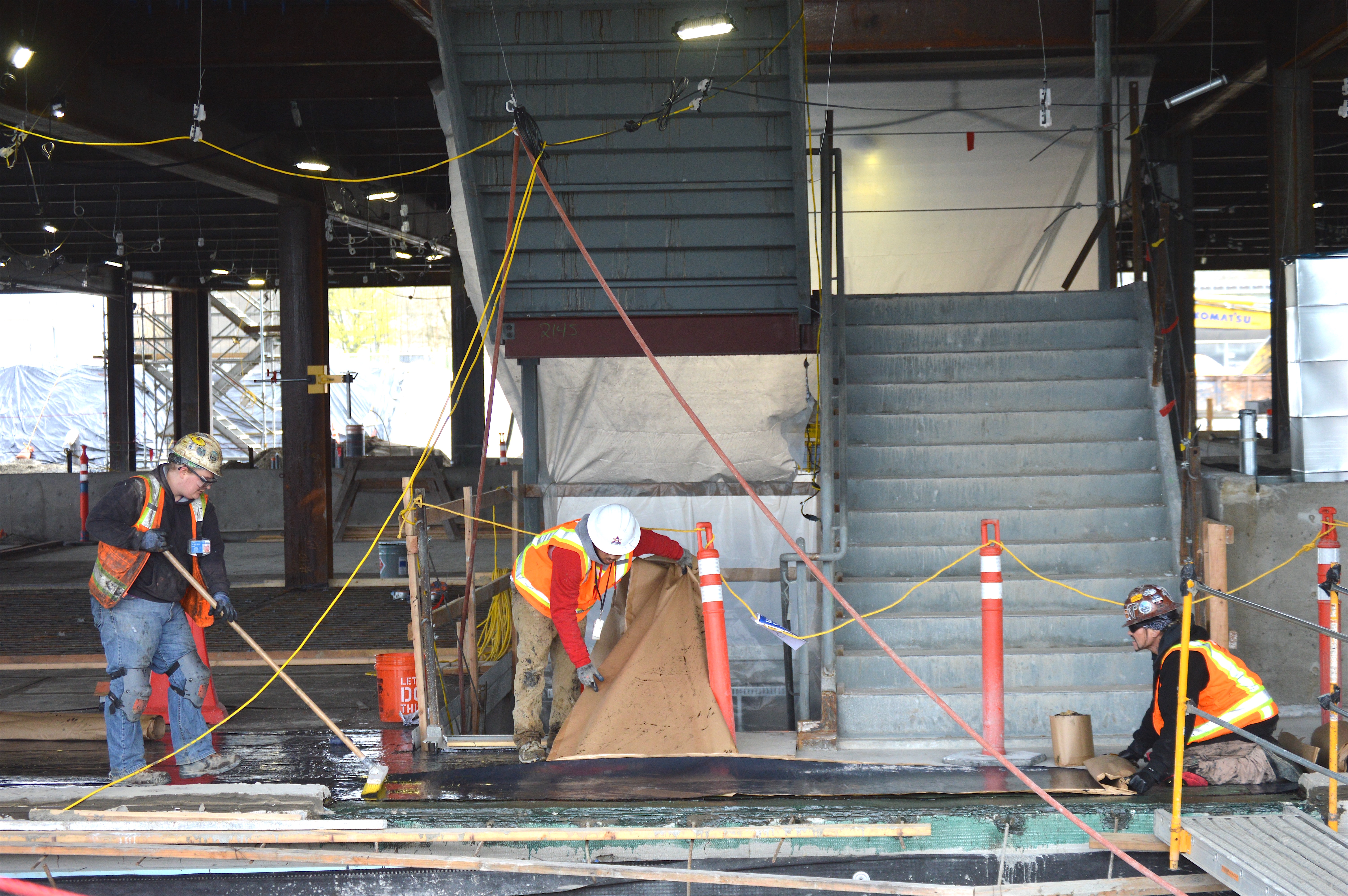 Construction crews are working to complete the expansion of the north building by the second quarter of 2019.