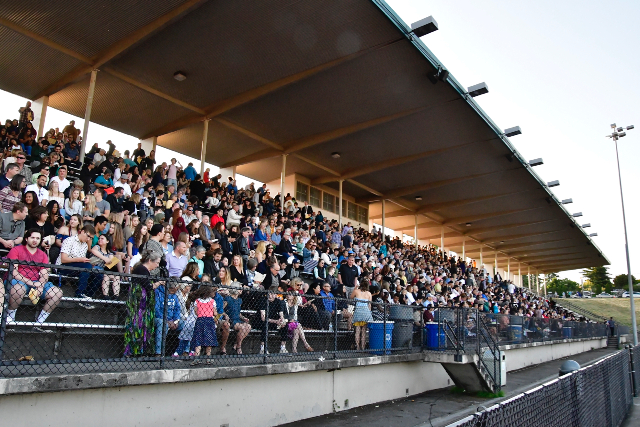 crowd for West Seattle High School graduation at SWAC