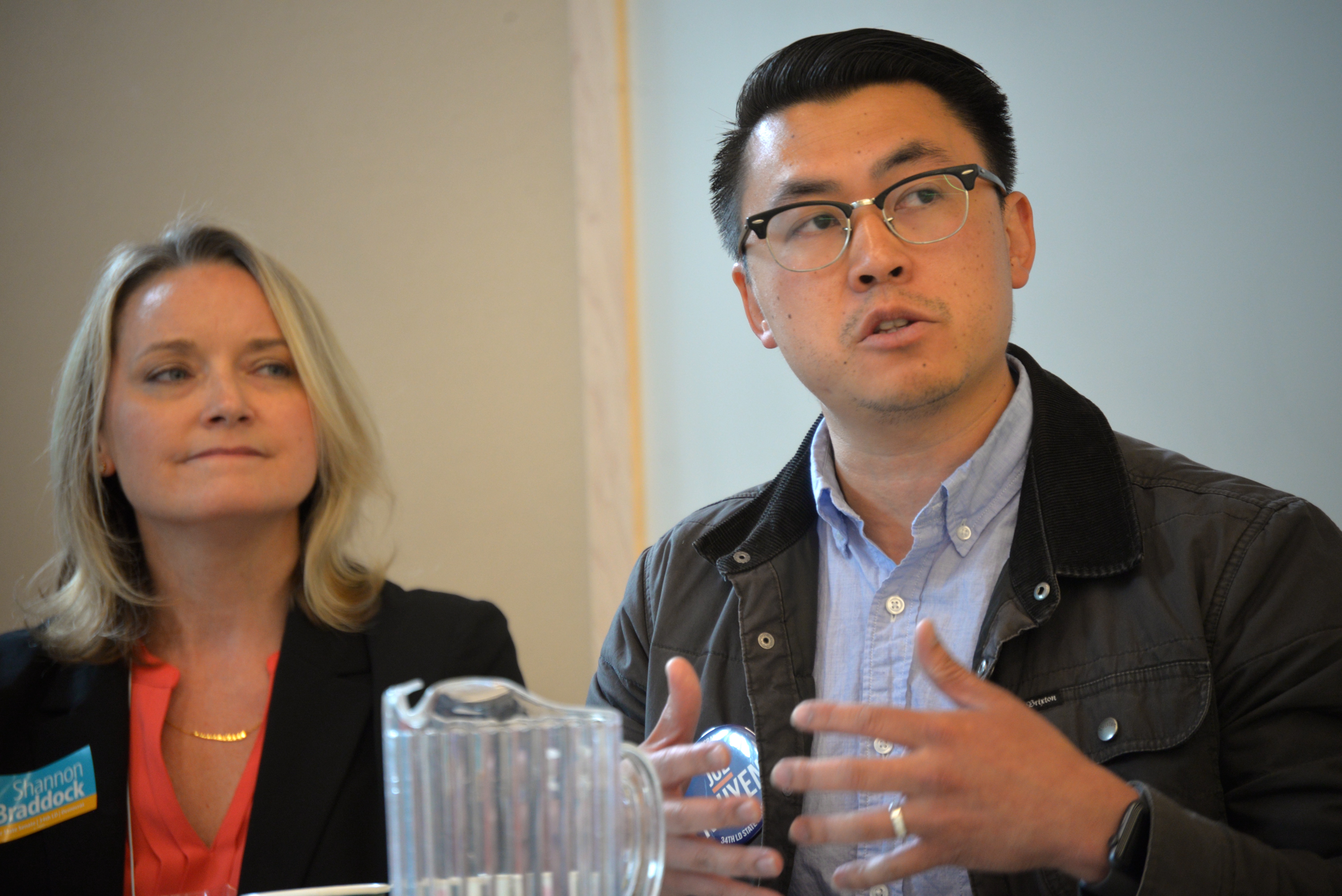 Candidate Joe Nguyen discussed the need for progressive taxes instead of regressive ones currently in place. 