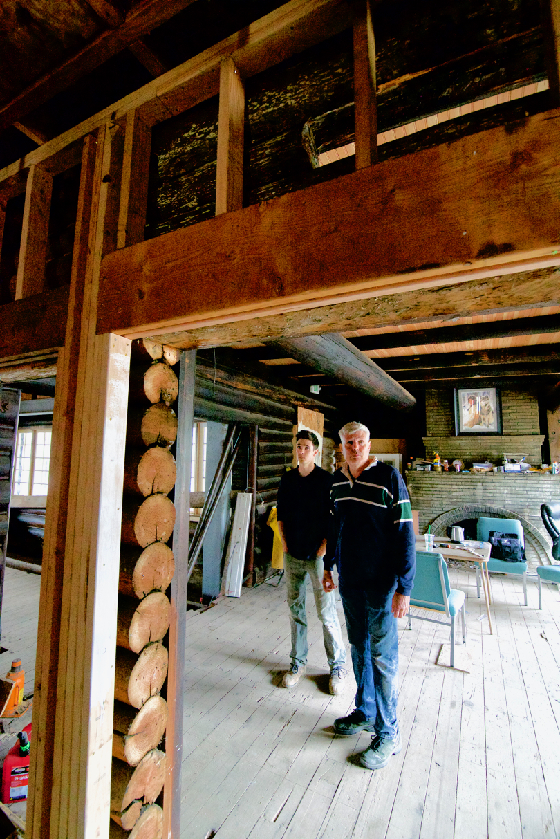 Matt and Dennis Schilling at the Alki Homestead