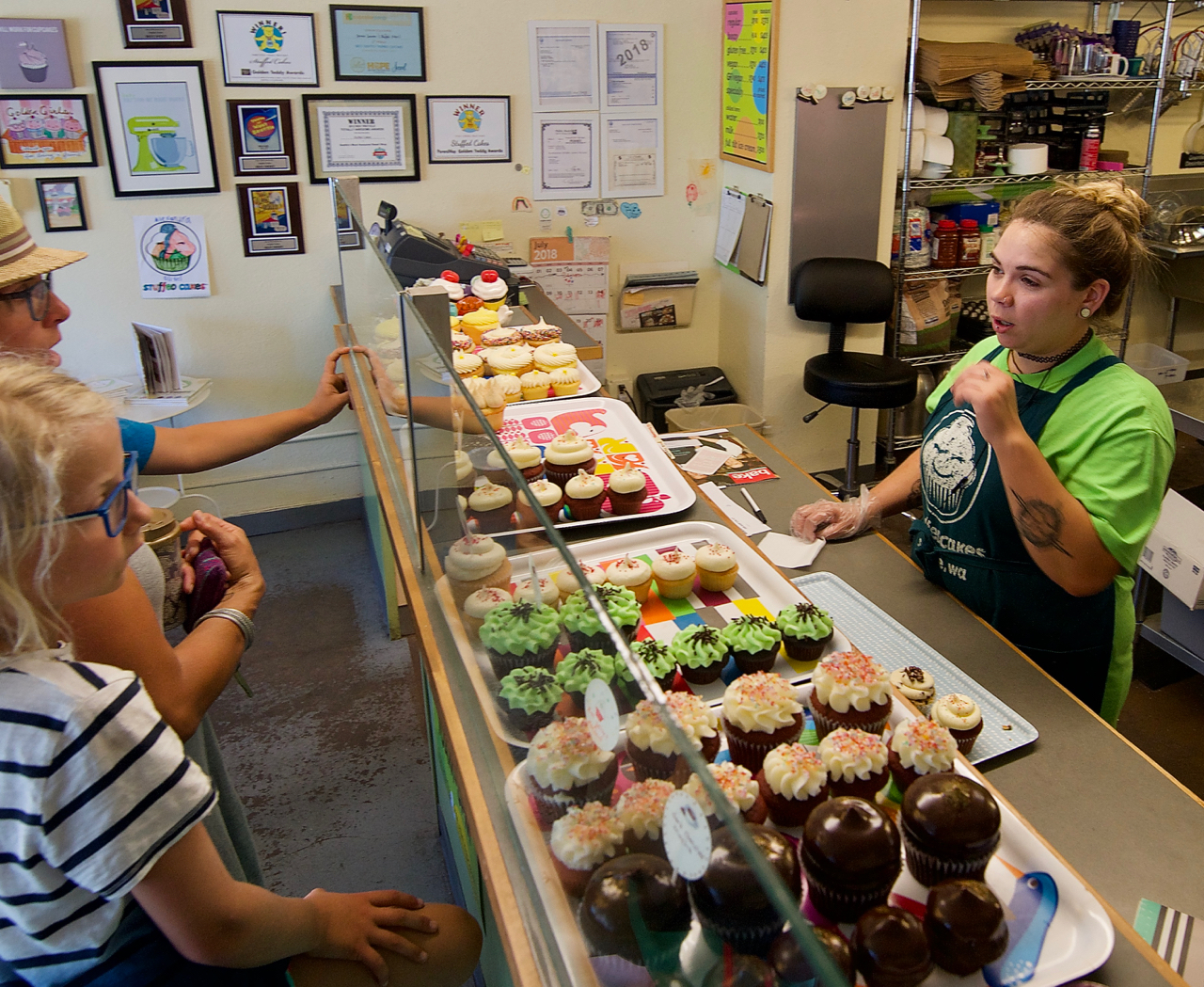 Stuffed cakes counter