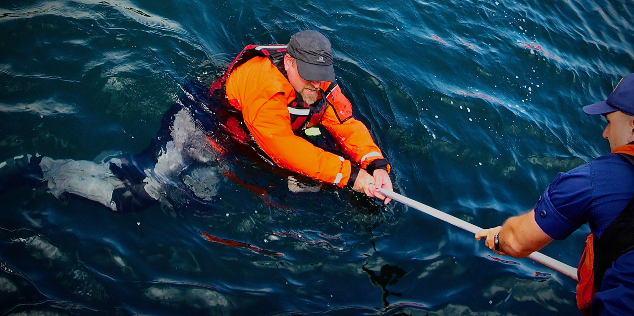 Jim grabs the paddle