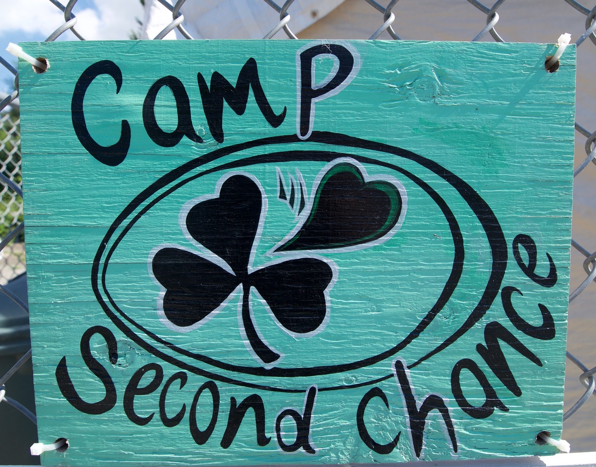 Signage at Camp Second Chance