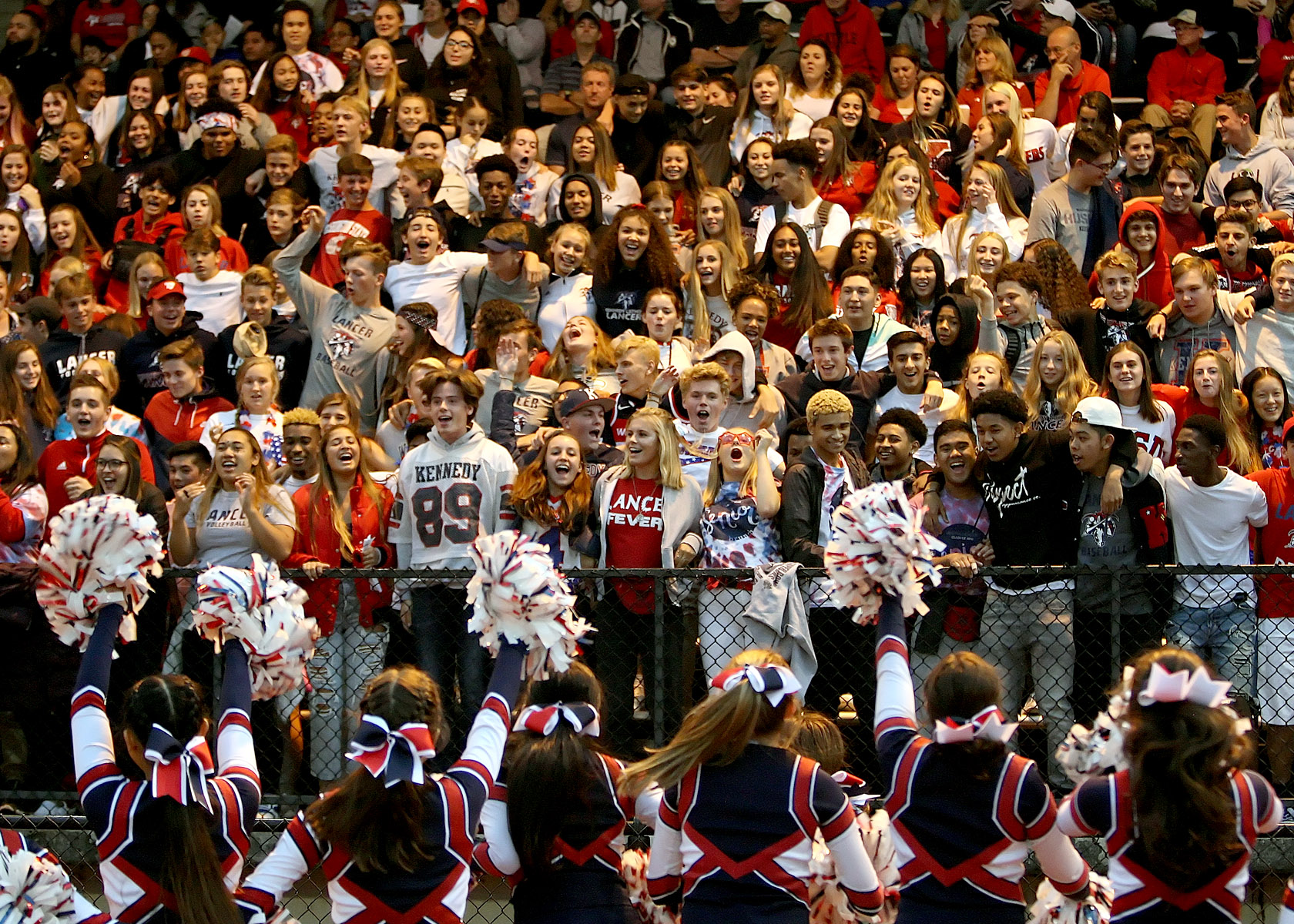 Kennedy fans are enjoying the game in the stands.