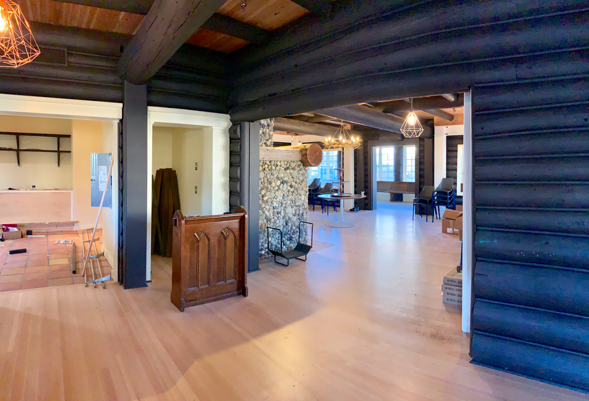 Looking from bar into dining room