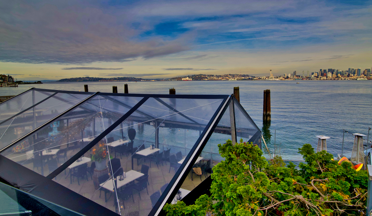 Tents at Salty's on Alki