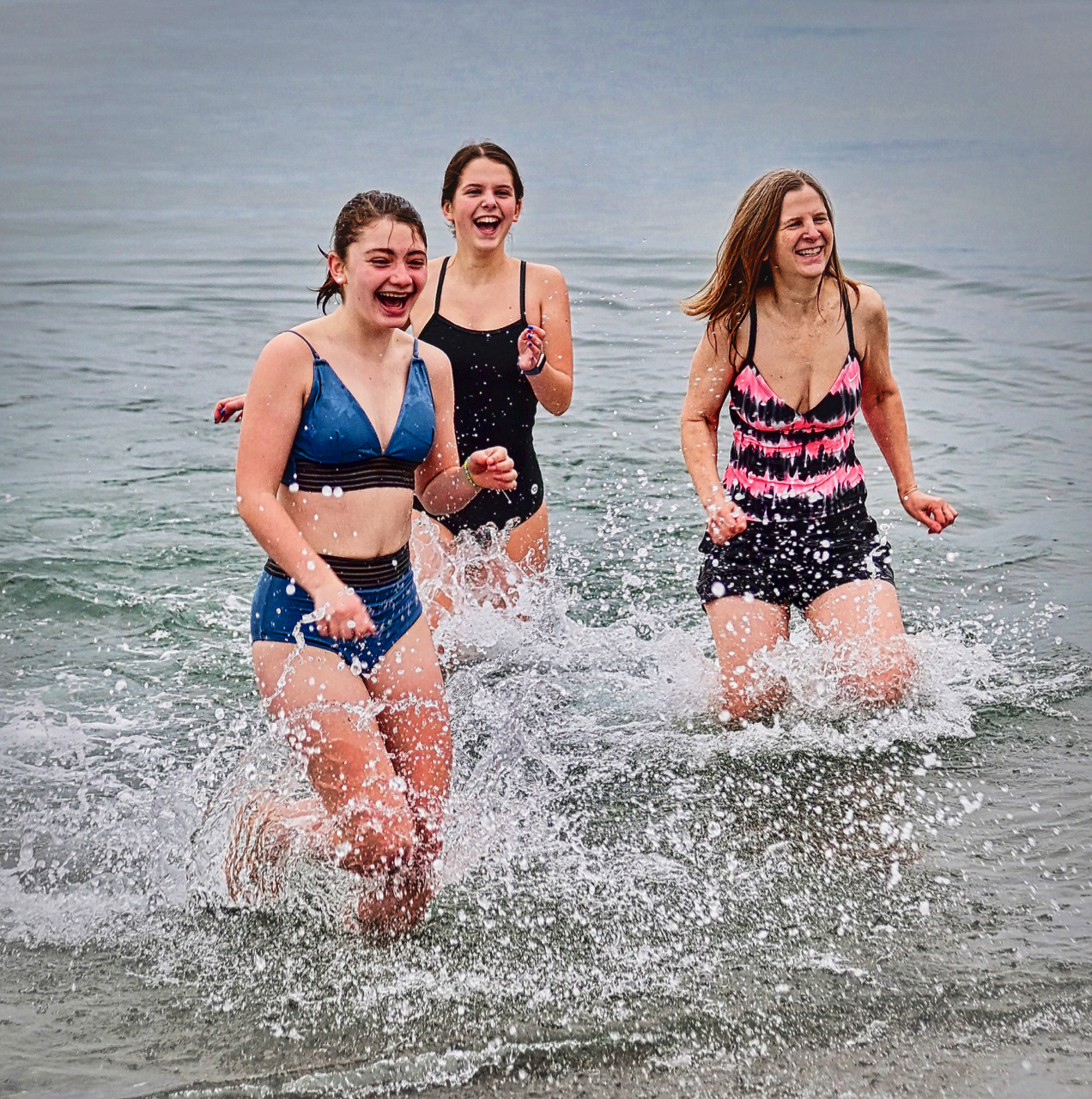 Polar bear swimmers plunged more safely for 2021 New Years Day tradition