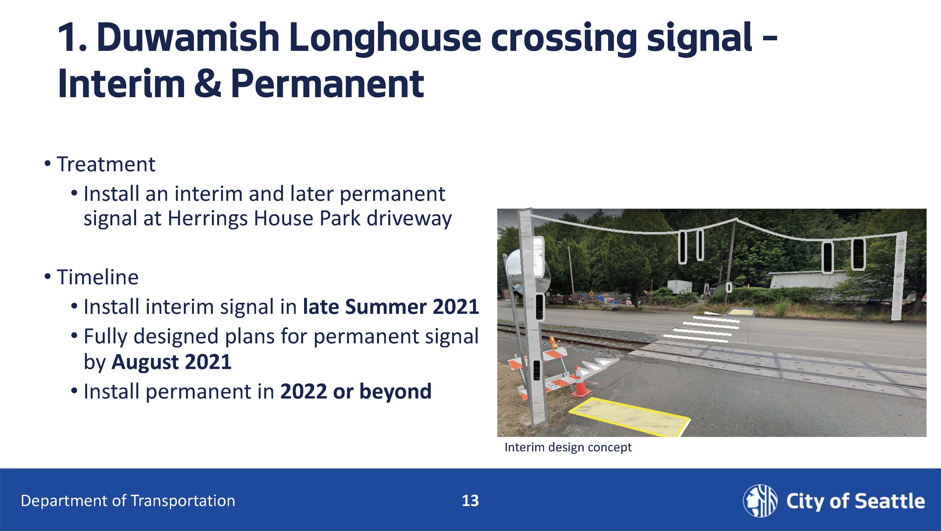 duwamish long house crossing  interim and permanent