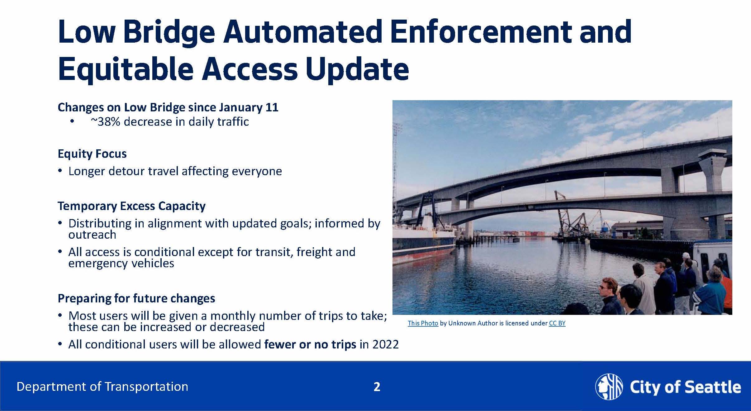 Automated enforcement and equitable access update