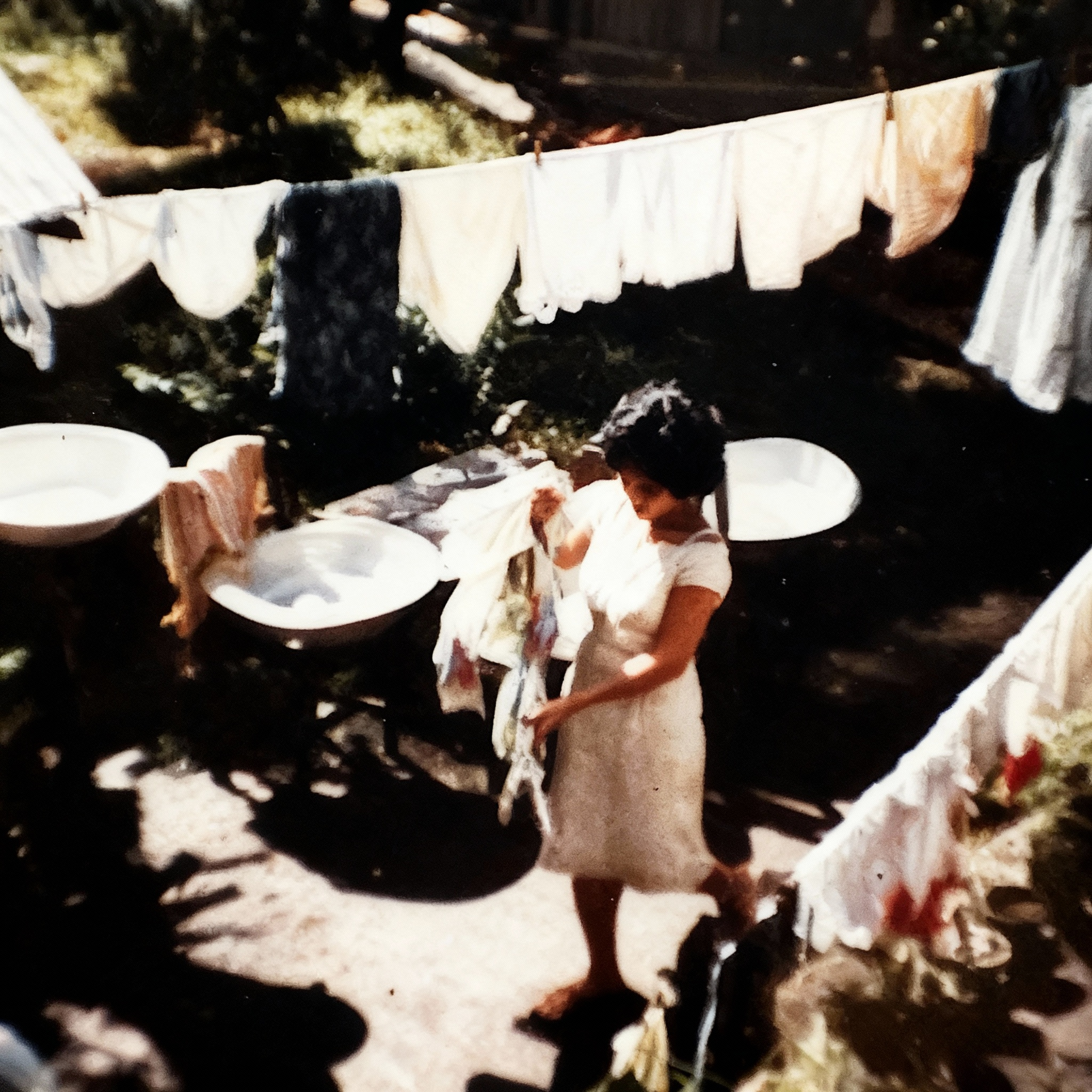 Maria in the garden