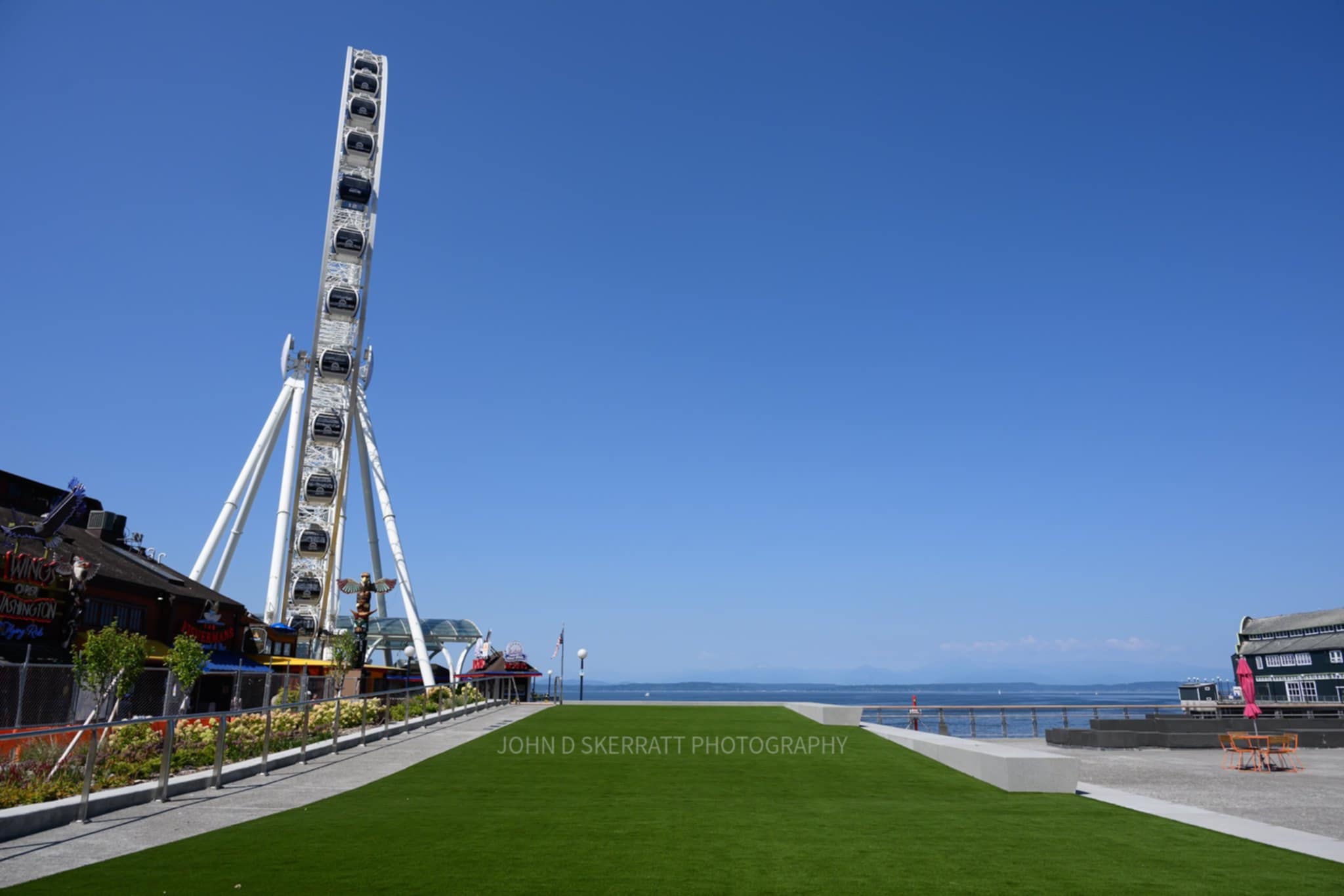 elevated lawn area
