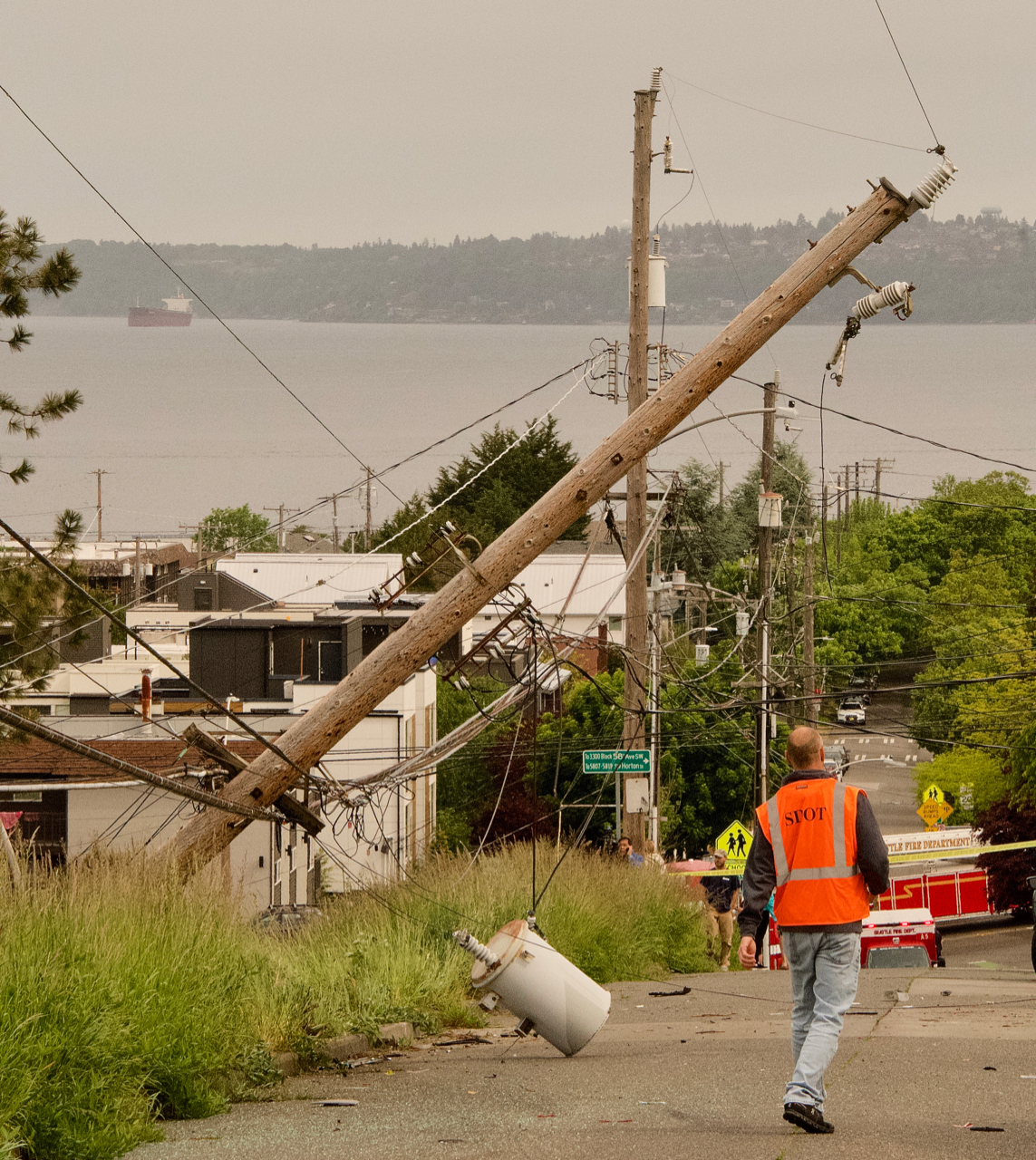 power pole taken out