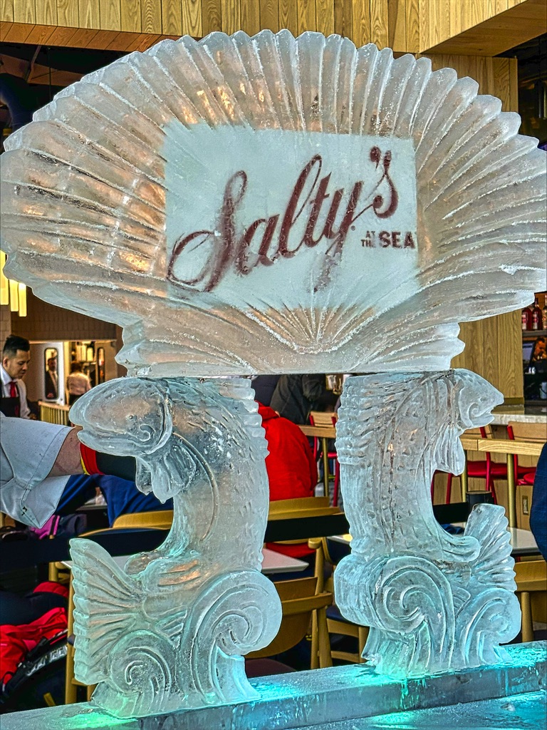 Salty's at the SEA ice sculpture