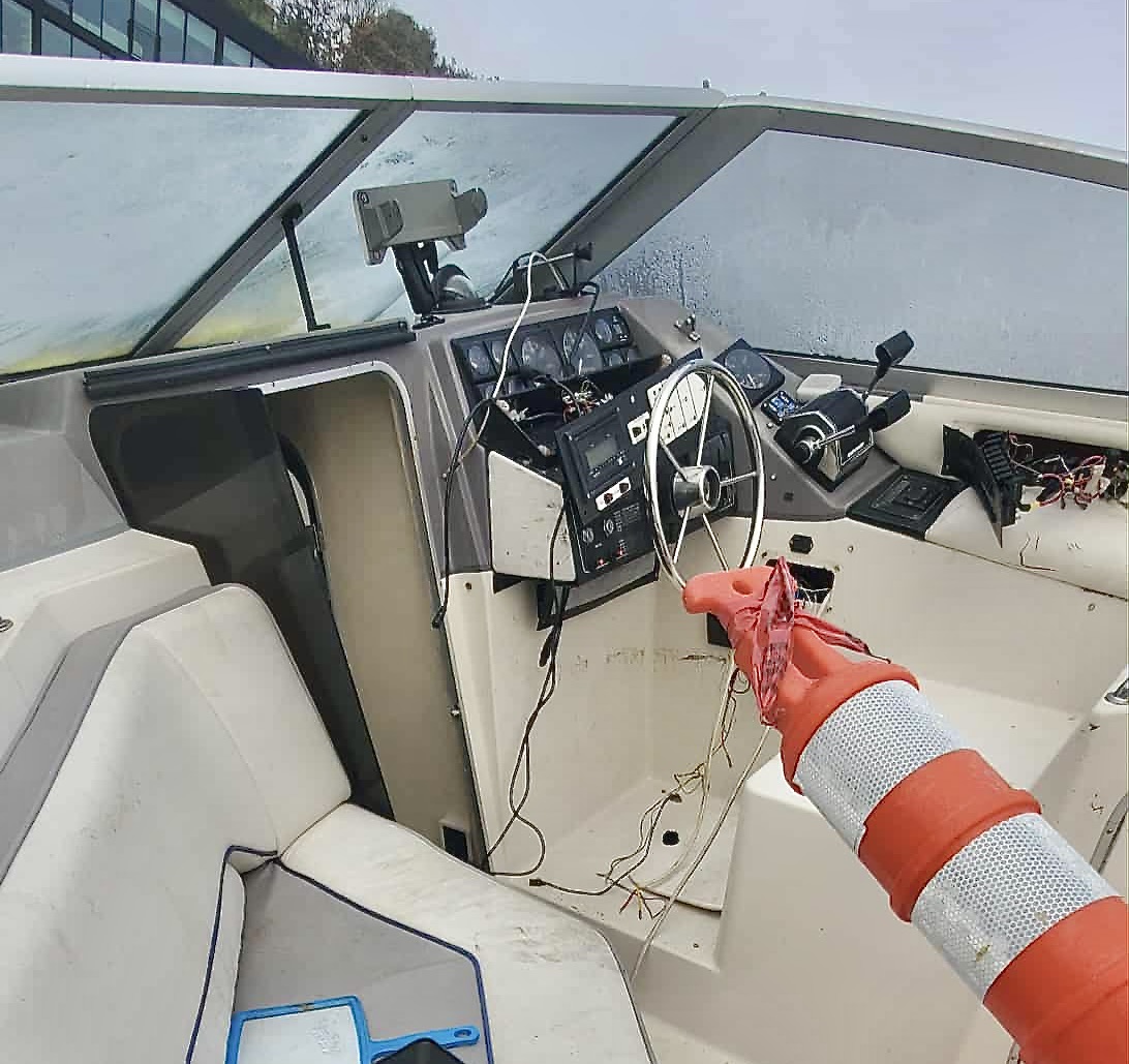 inside the boat