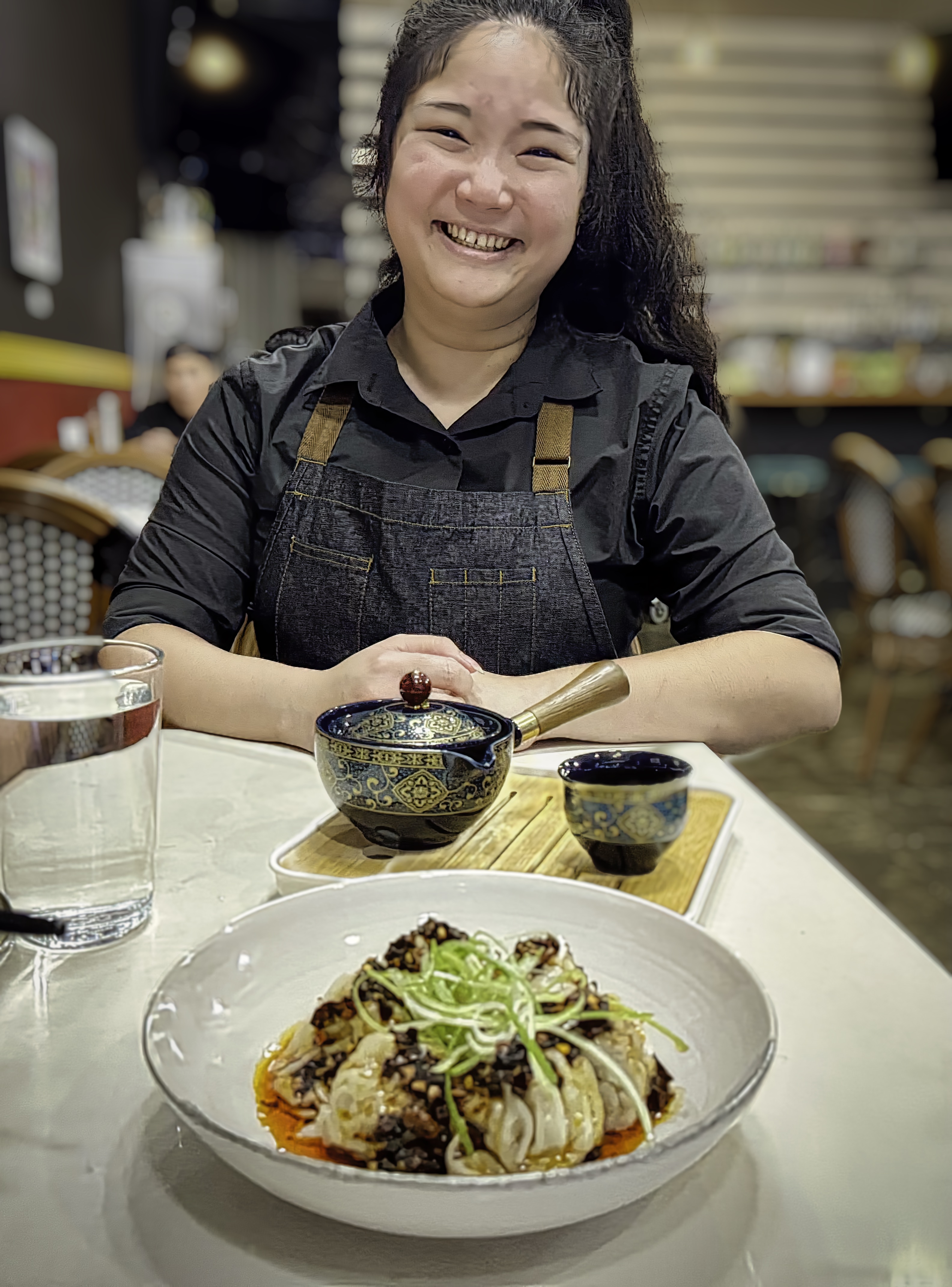 Dream with green tea and Shrimp Dumplings