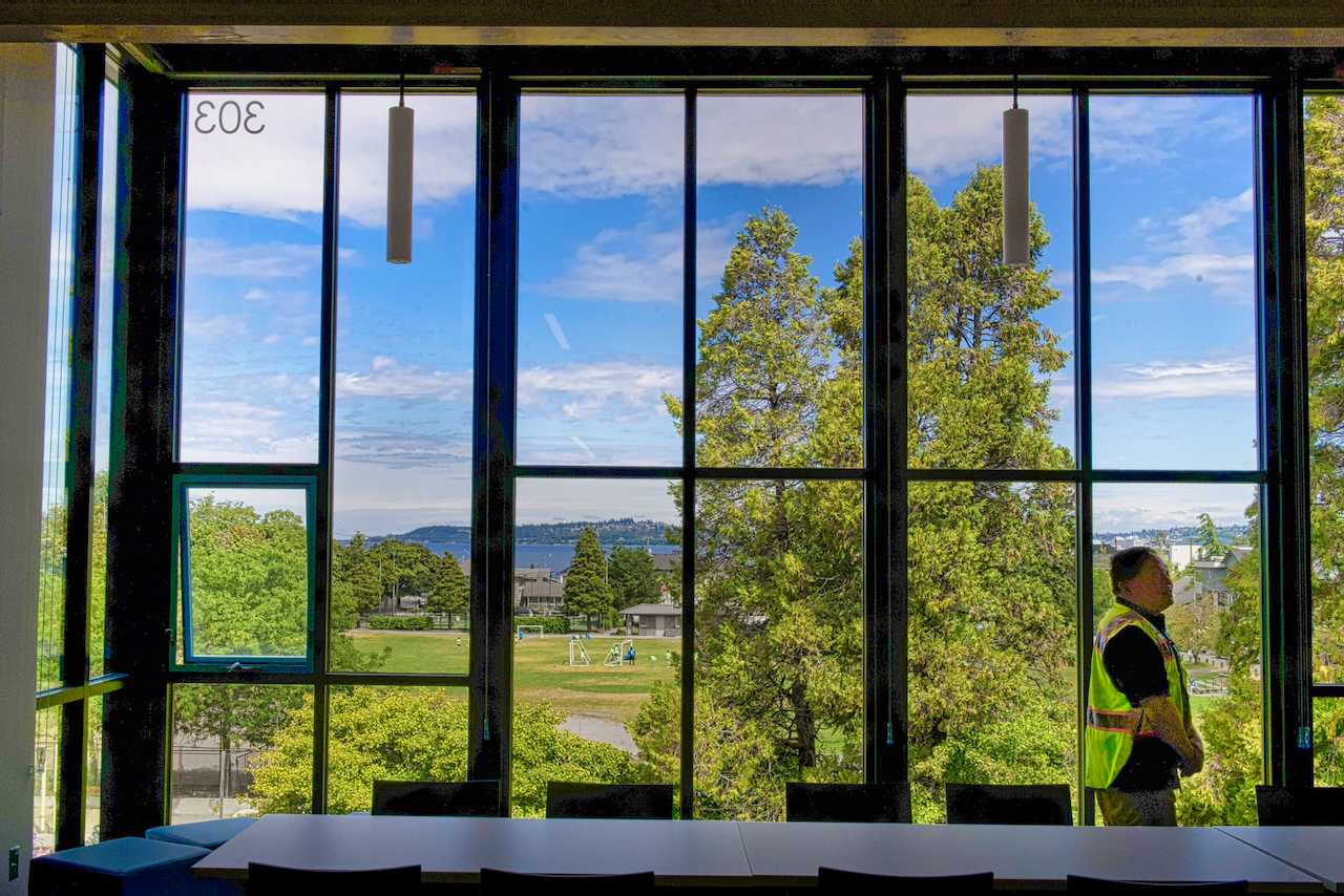 The view from the library