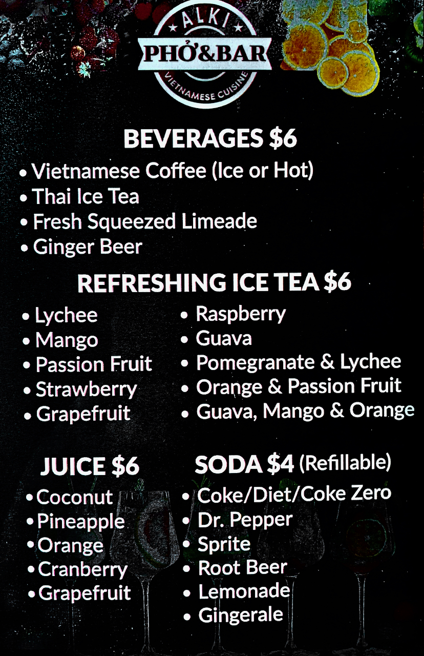 drink menu