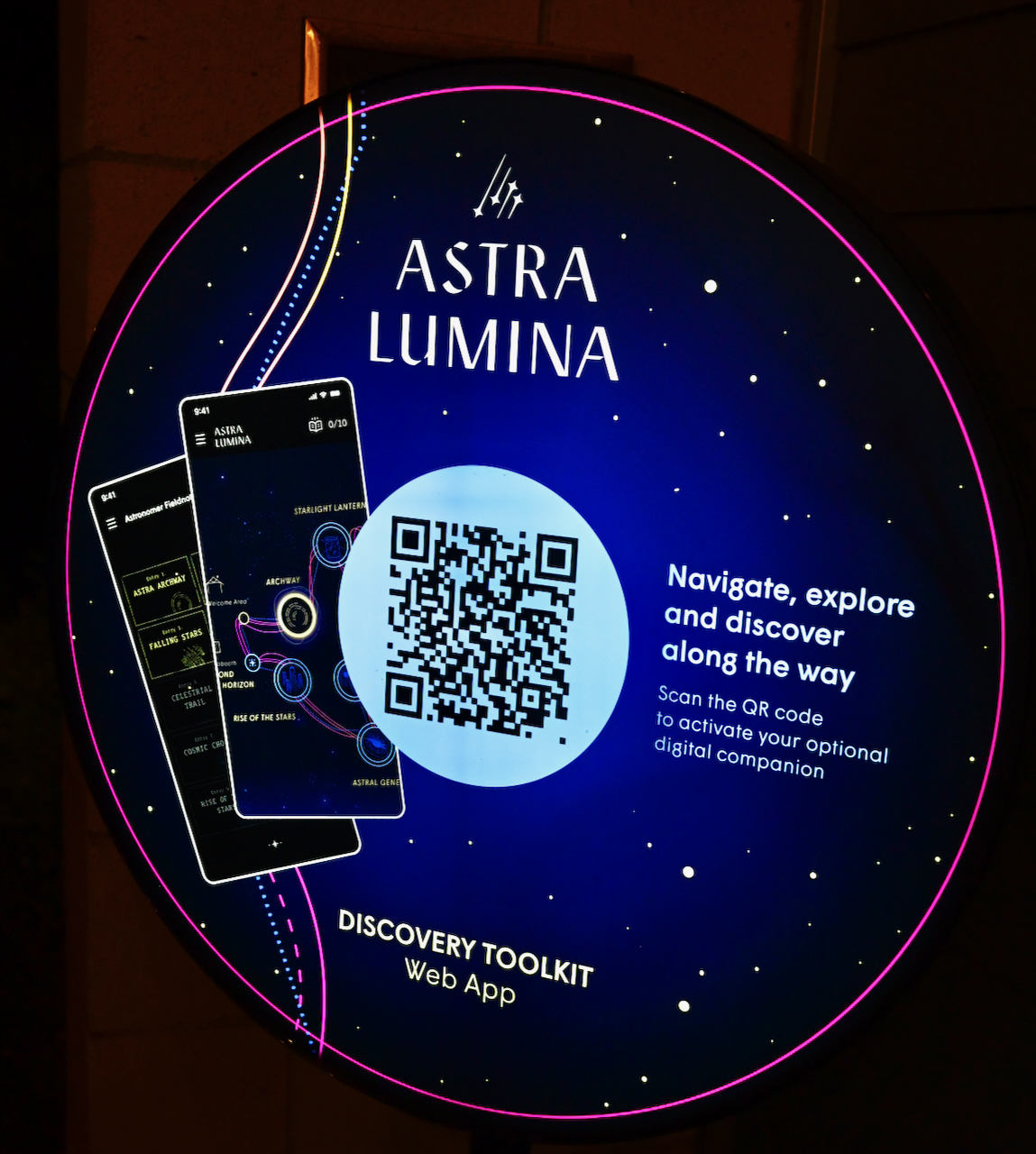 sign with QR code