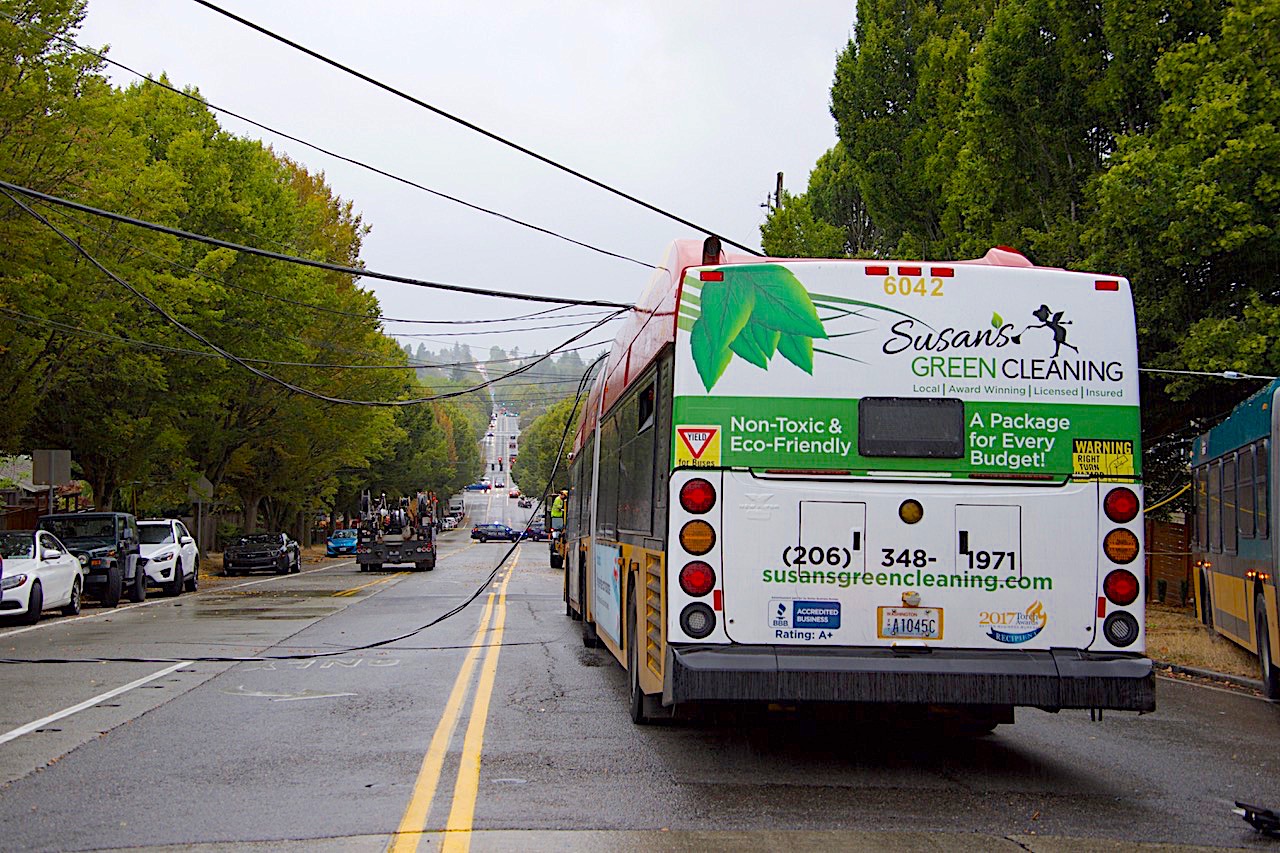 bus with wires on it