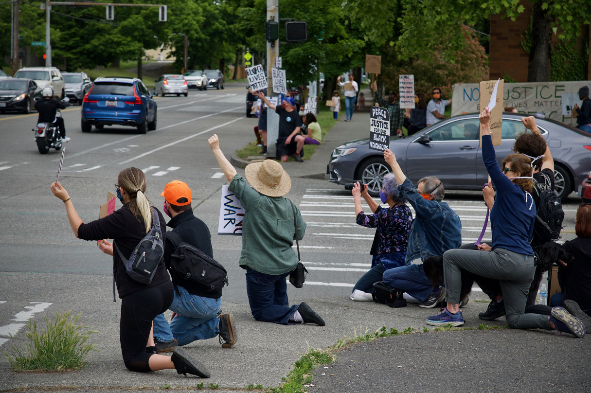 Taking a knee