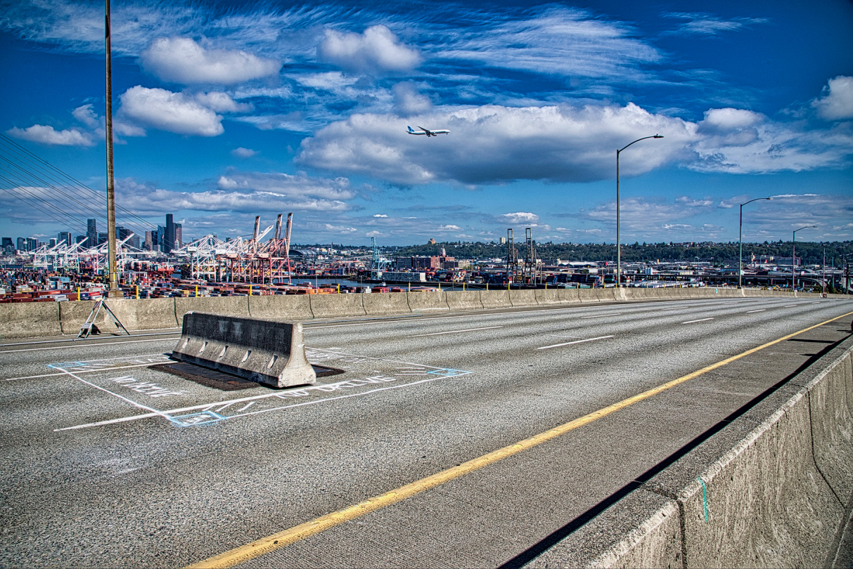 on top of the bridge