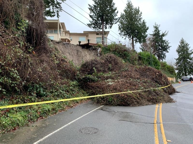 Sylvester Road SW landslide Jan 7, 2022