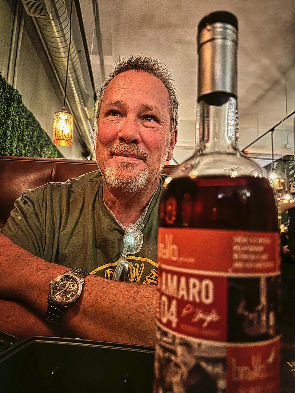 Patrick Haight and his award winning Amaro