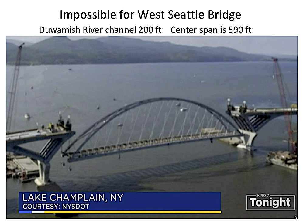 champlain bridg being raised