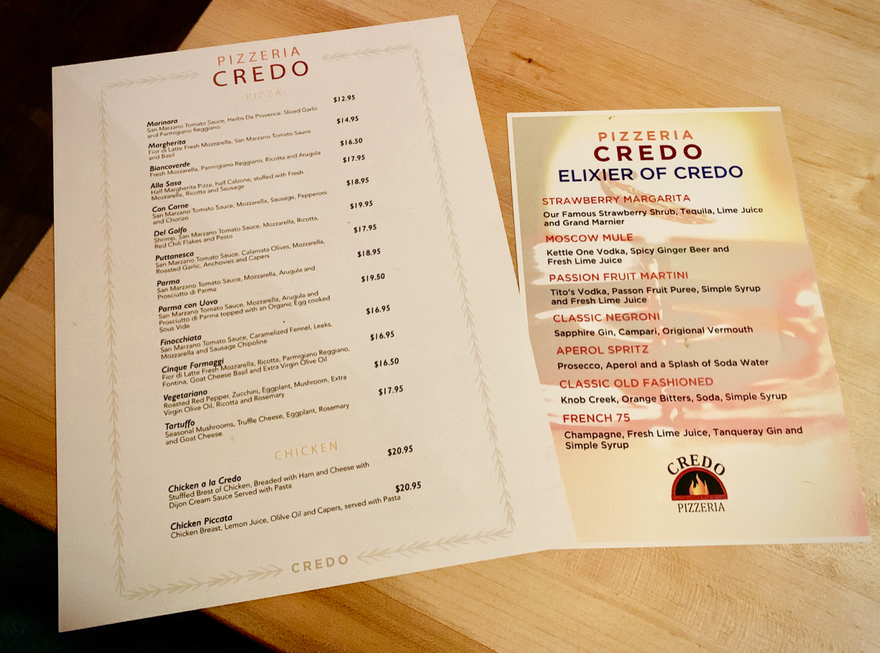 Credo menu