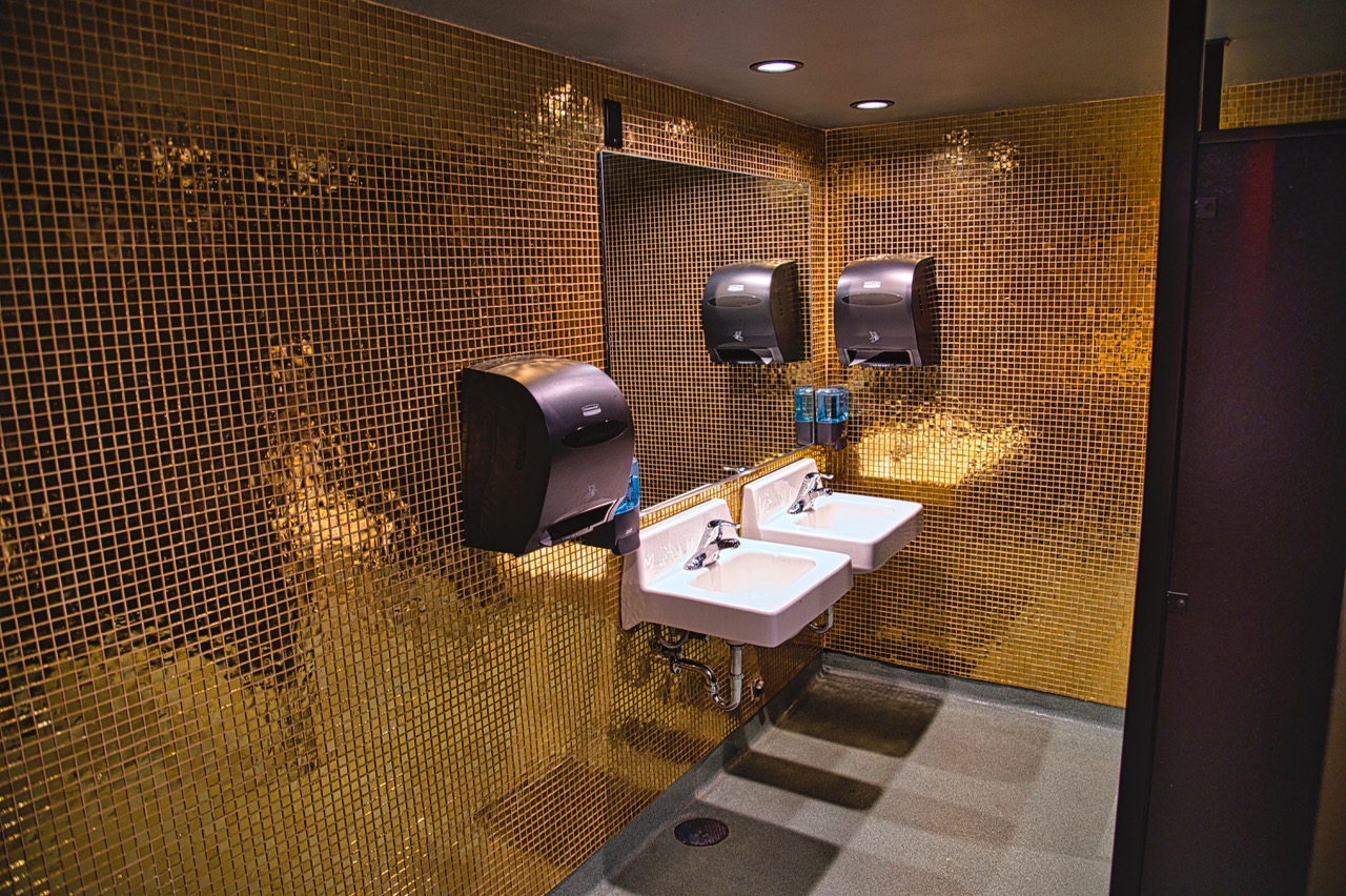Gold bathrooms