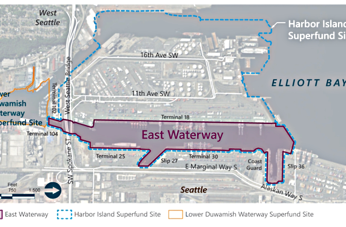 Duwamish East Waterway cleanup map