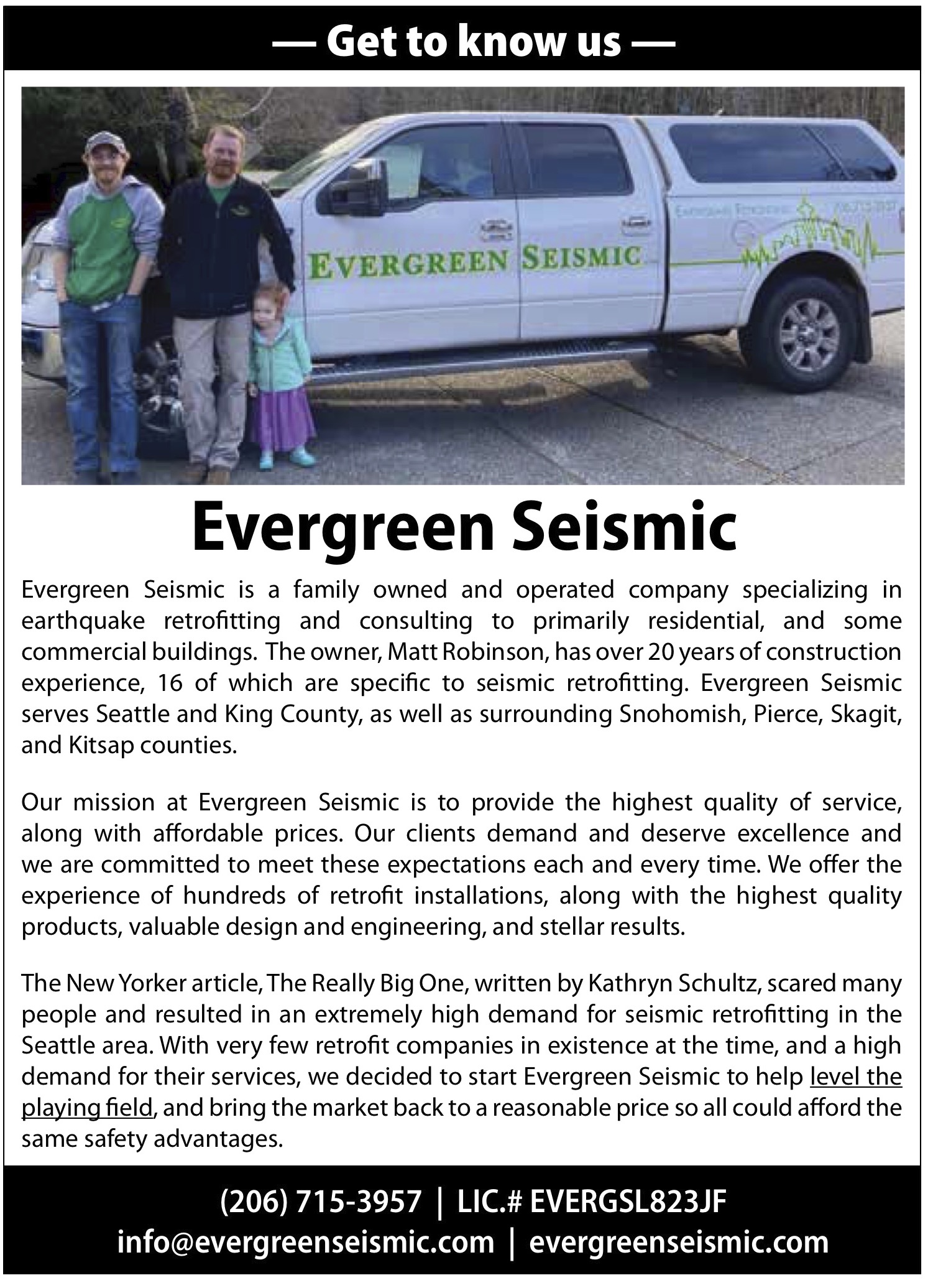 Evergreen Seismic