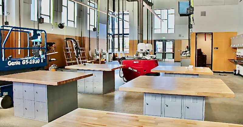 Wood shop at Evergreen