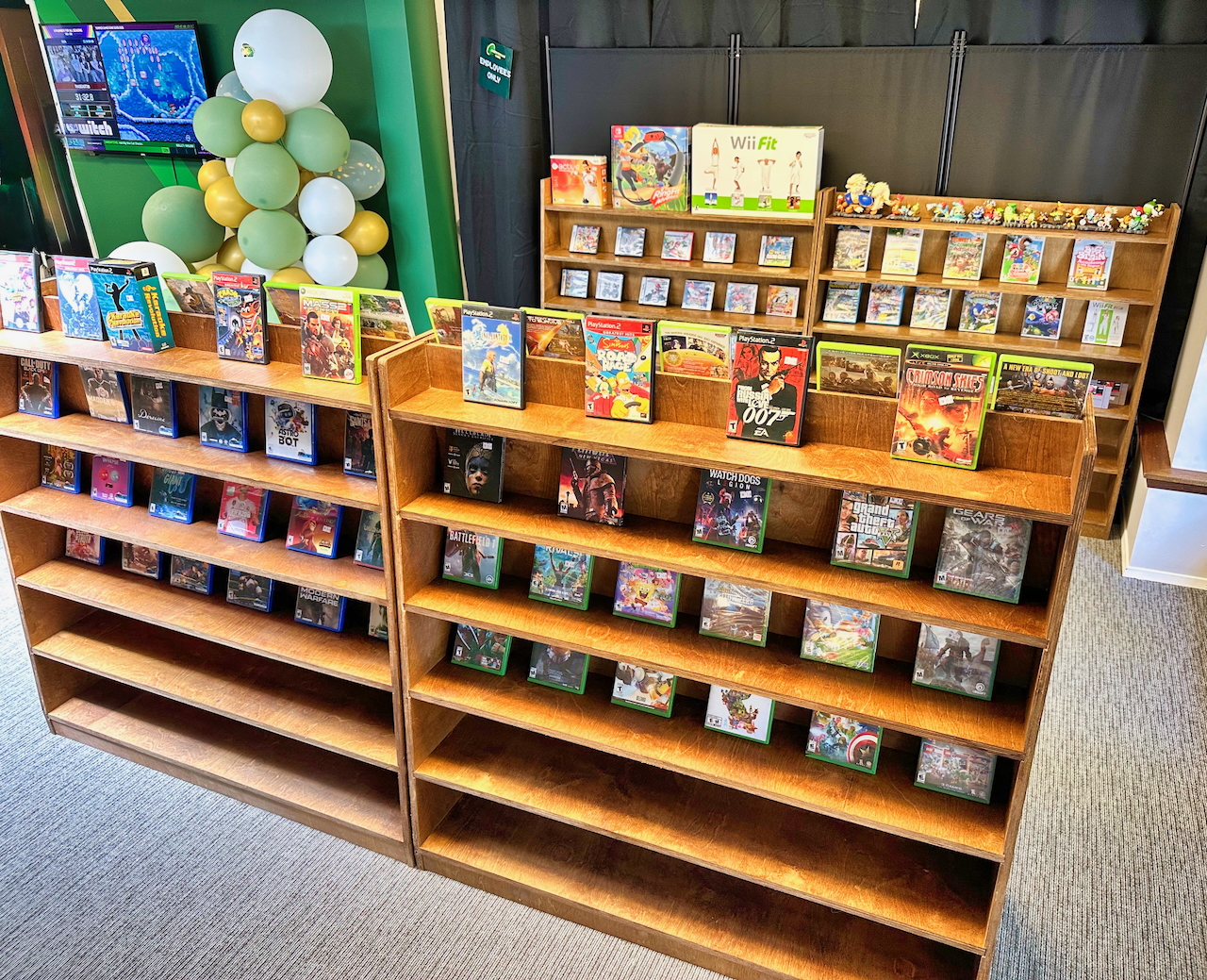 shelves at Fourth Emerald Games