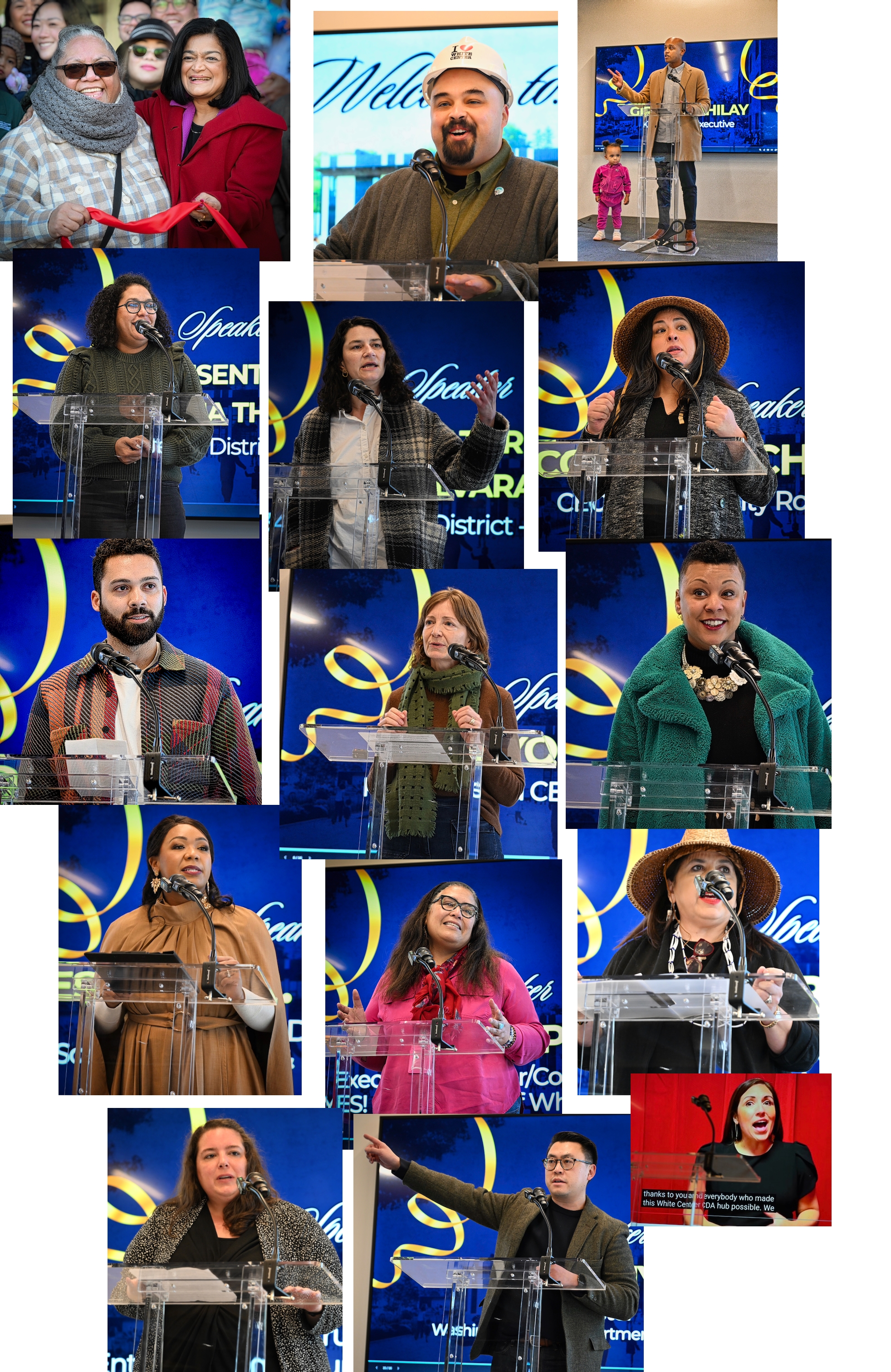 Hub opening speakers collage