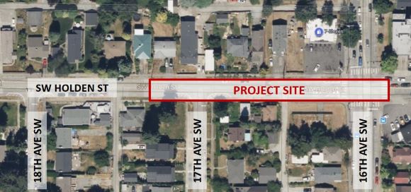 holden drainage project site