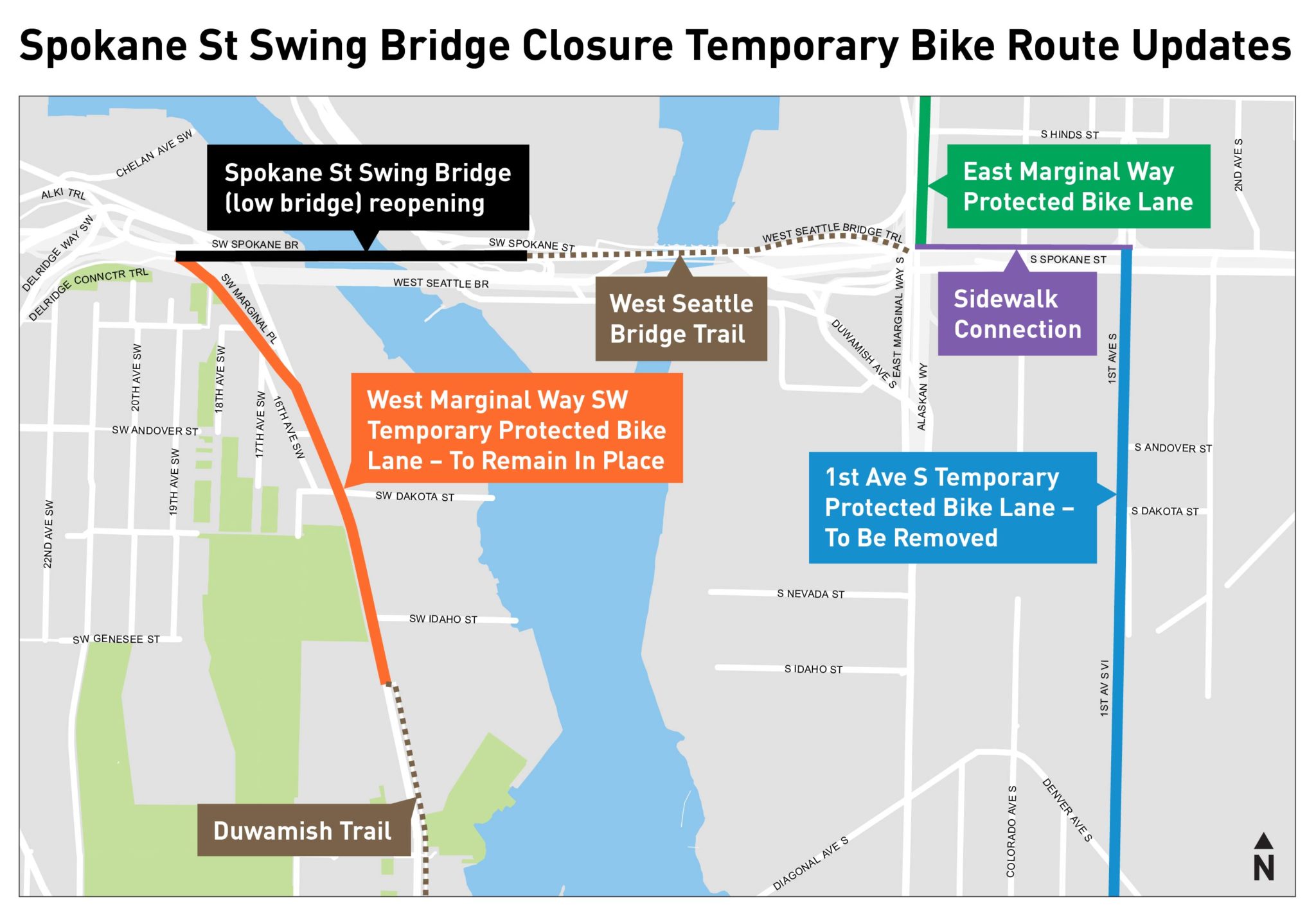 bike detour map