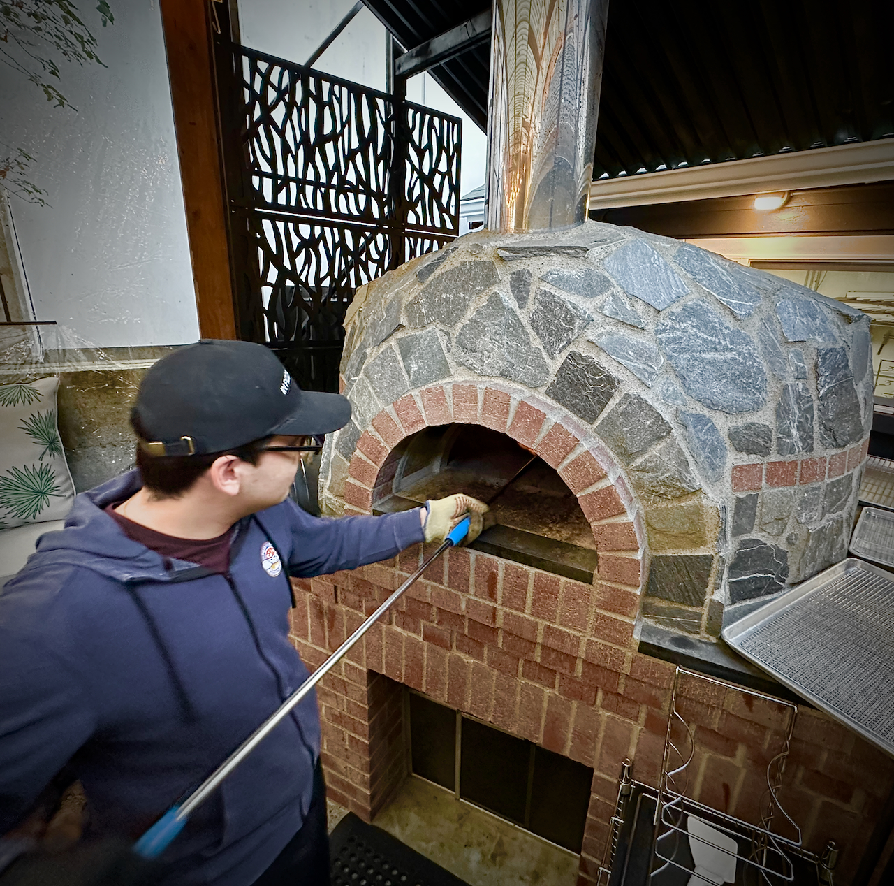 the pizza oven