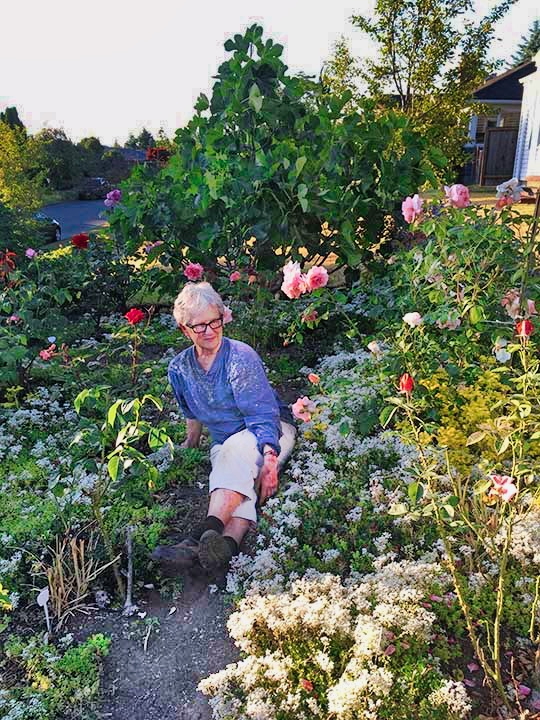 Jennifer in her garden