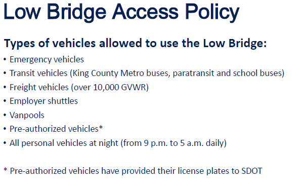 Low bridge Access